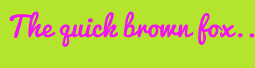 Image with Font Color F215EE and Background Color B4E52E